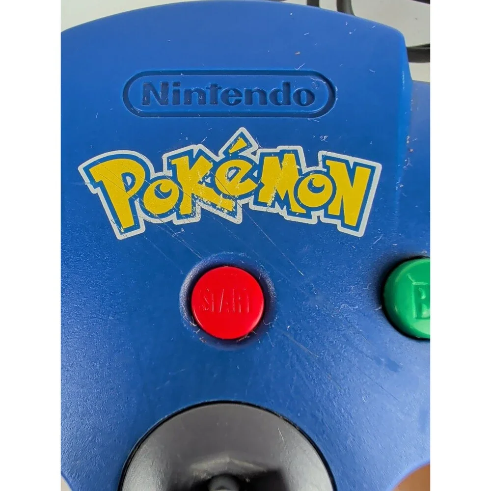 Nintendo 64 Pokemon Edition N64 Controller Blue & Yellow GOOD Rare